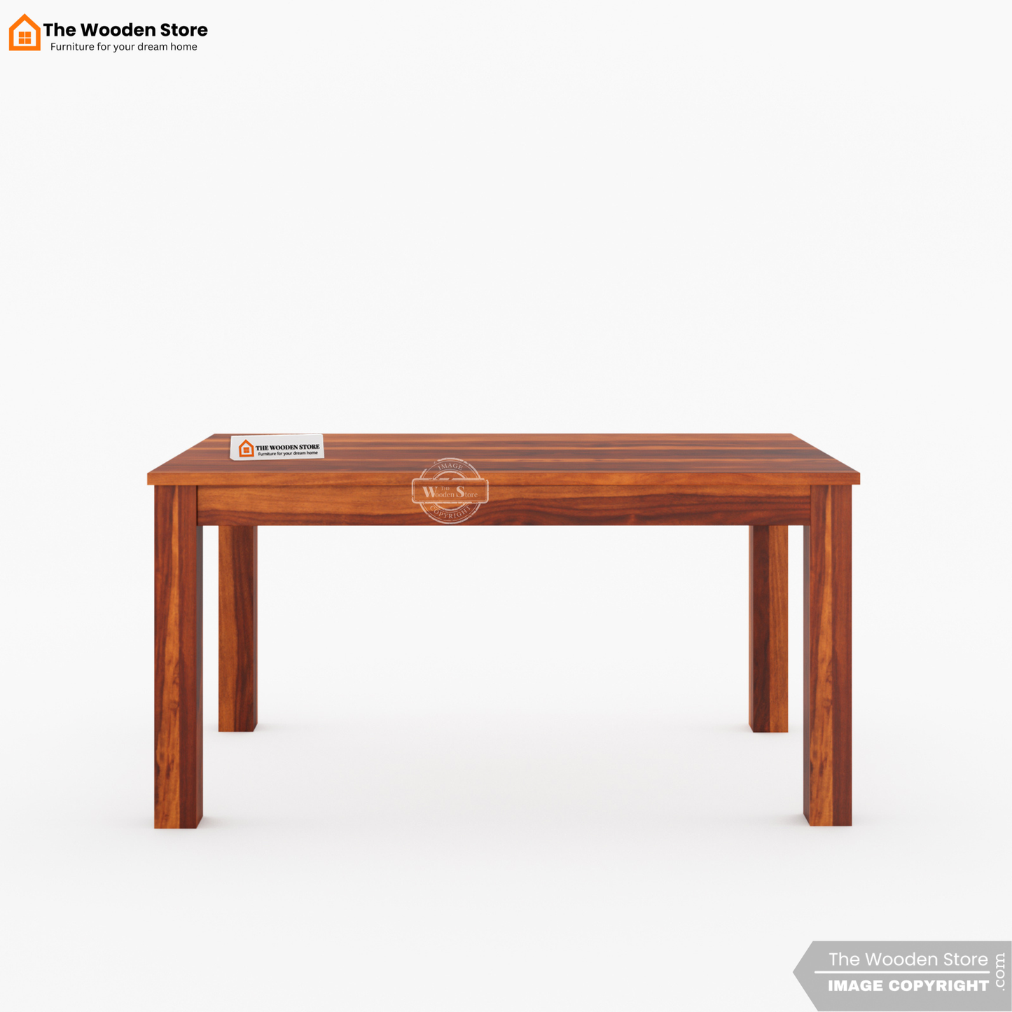 Nancy 6 Seater Dining Table Set (Honey Finish)
