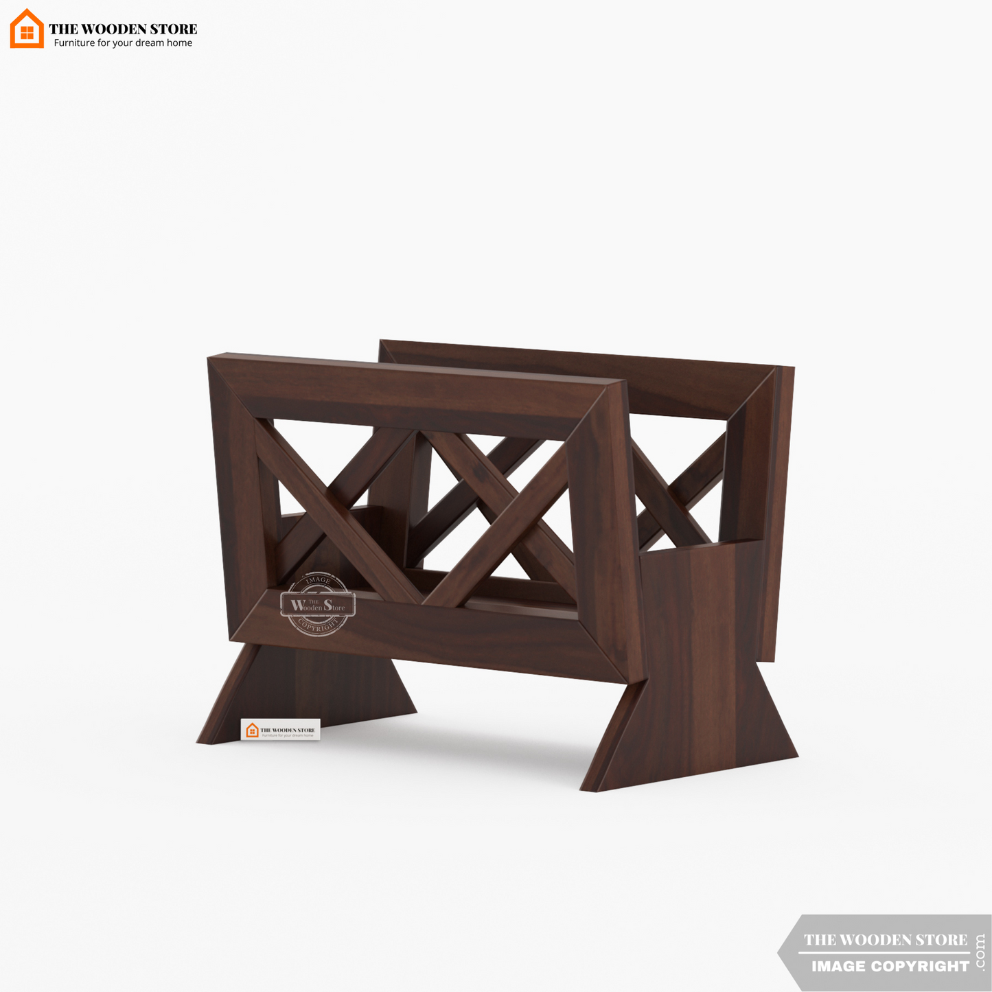 Cole Magazine Rack (Walnut Finish)