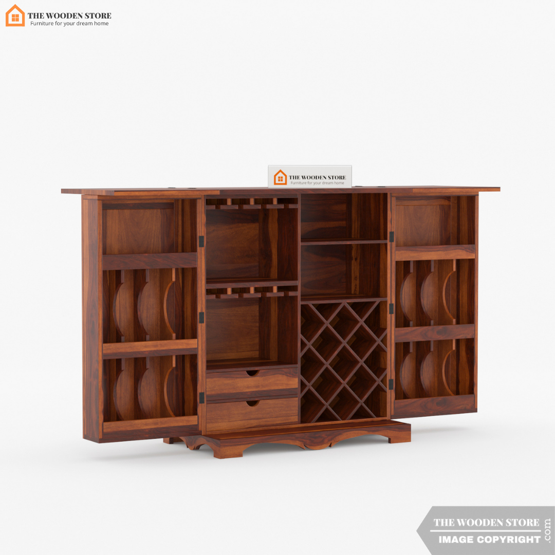 Bunny Bar Cabinet (Honey Finish)