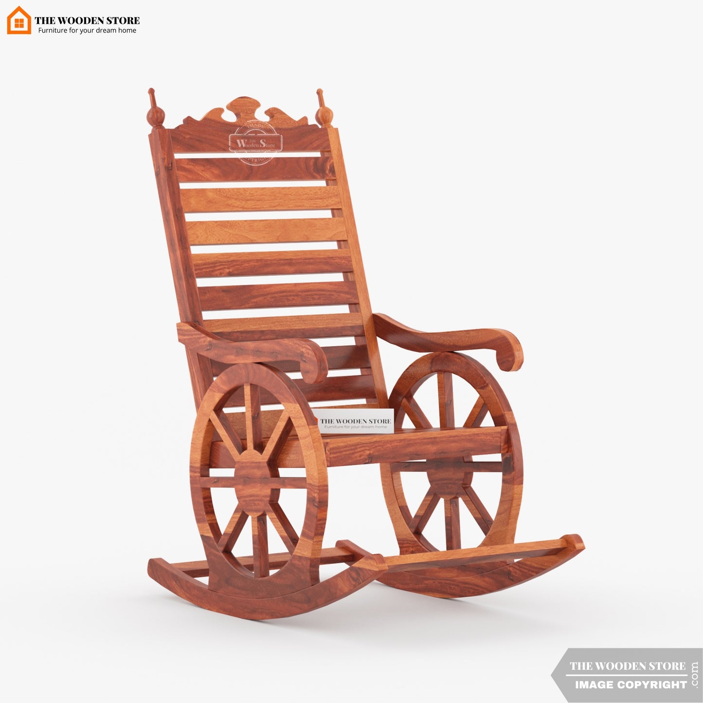 Skylar Rocking Chair (Honey Finish)