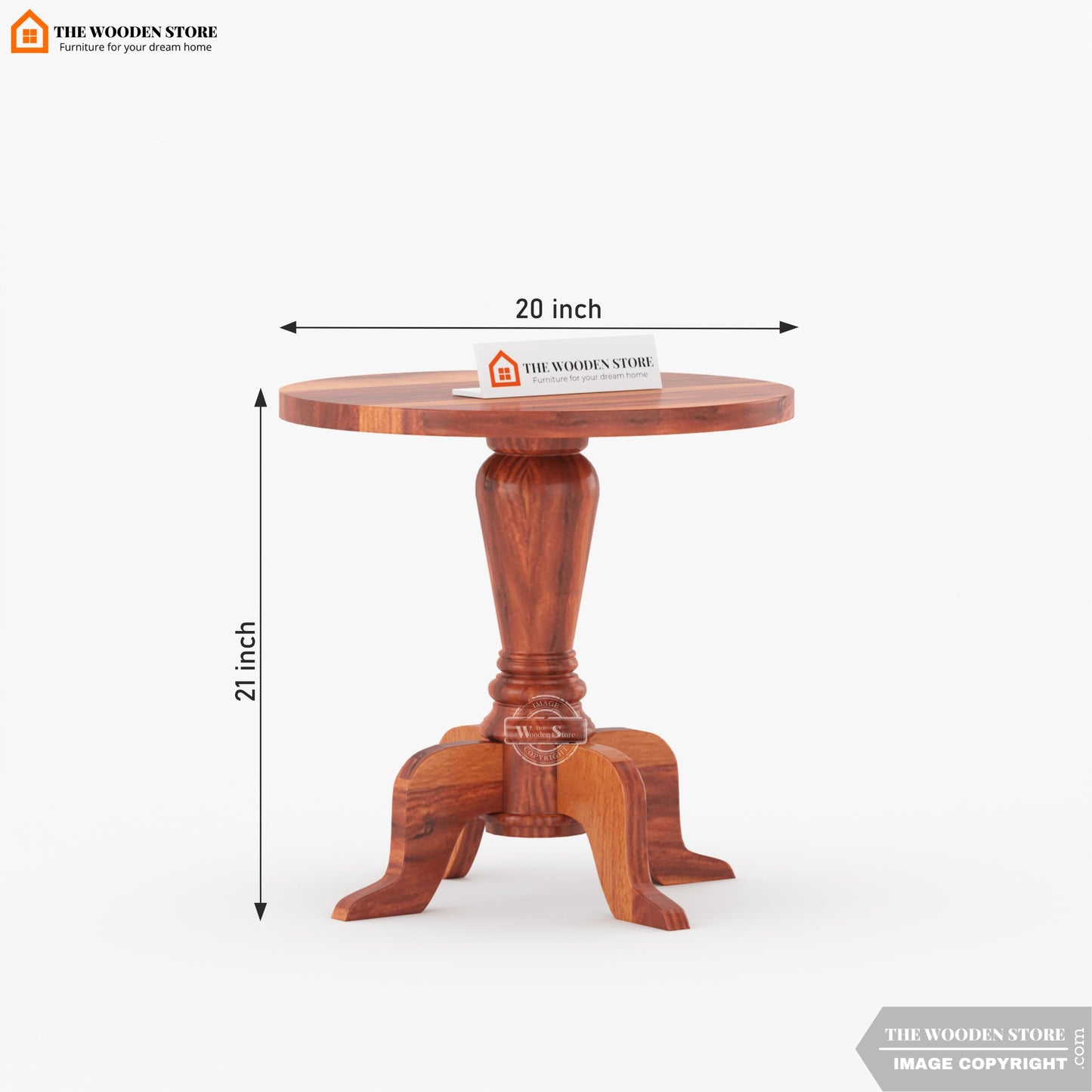 Tyler Round Side Table (Honey Finish)