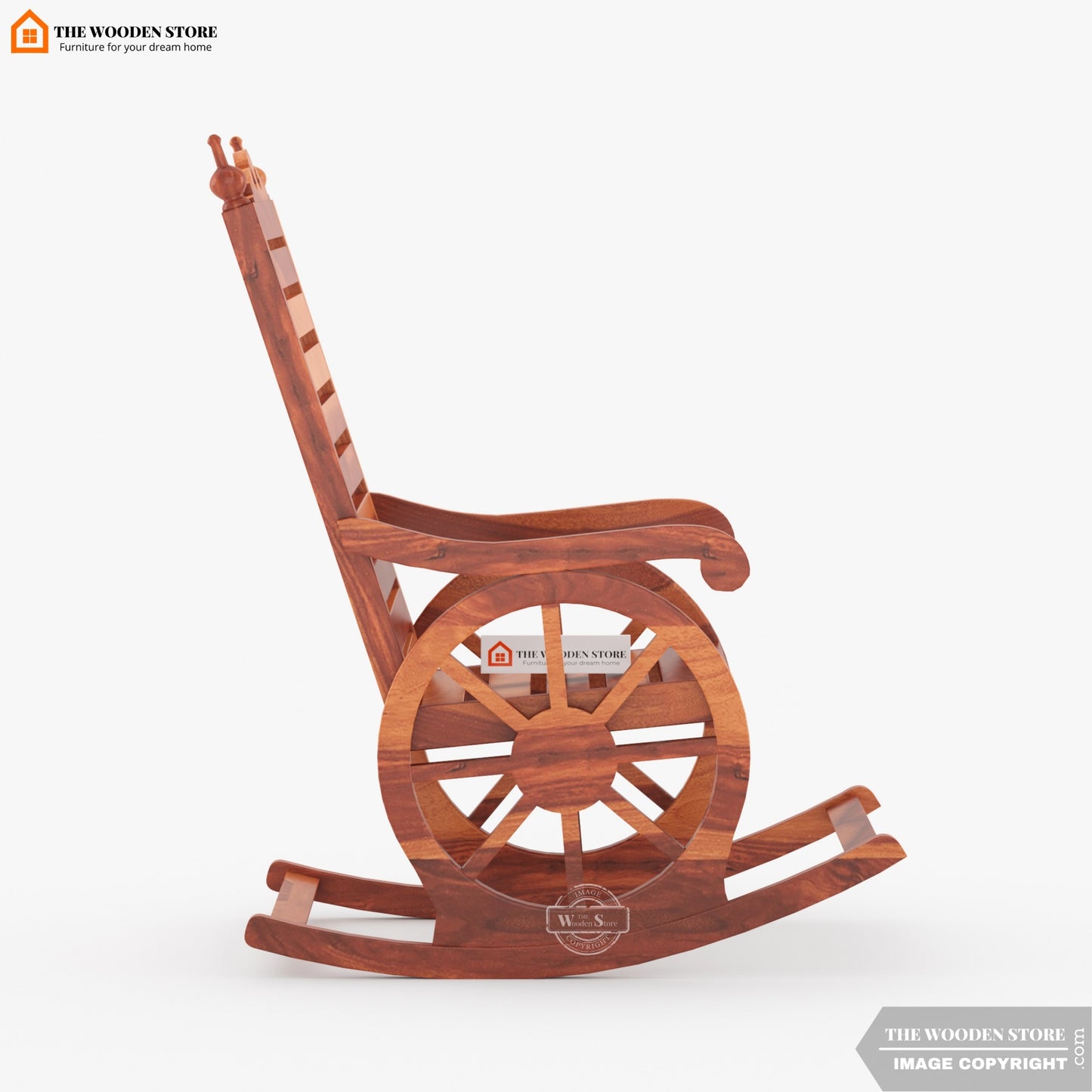 Skylar Rocking Chair (Honey Finish)