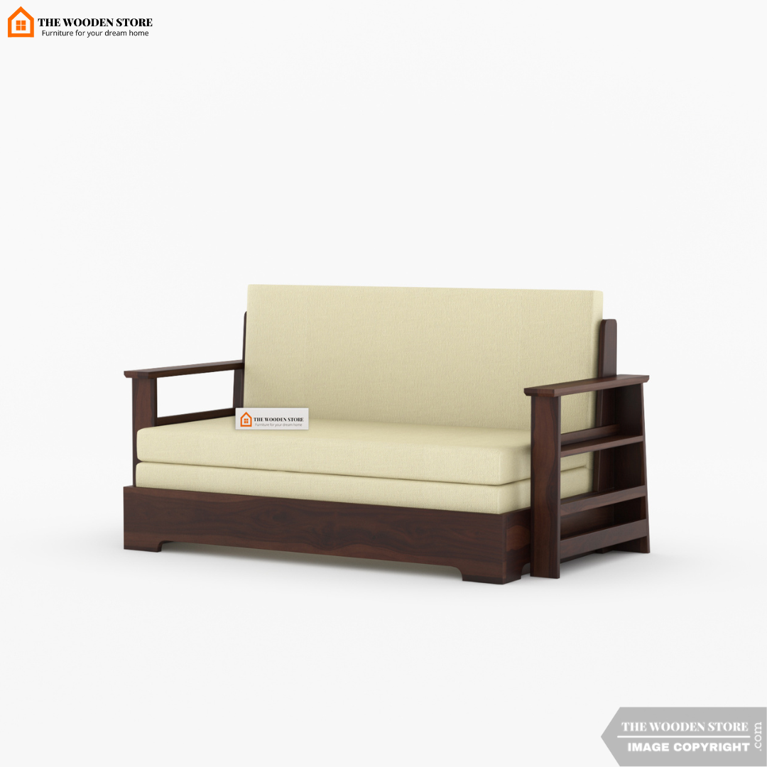 Dell Sofa Cum Bed (King Size, Walnut Finish)