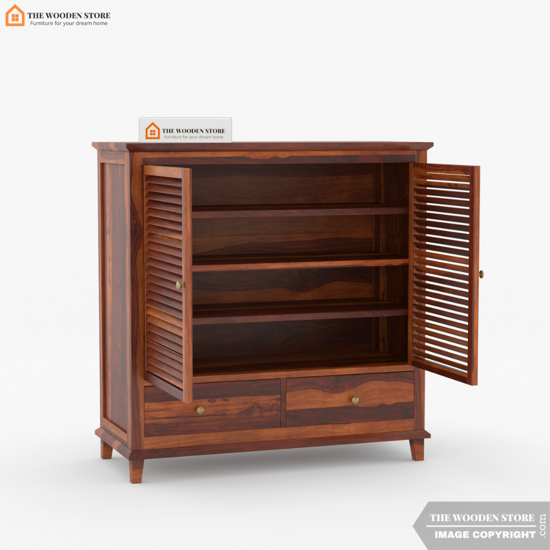 Vento Shoe Rack (Honey Finish)