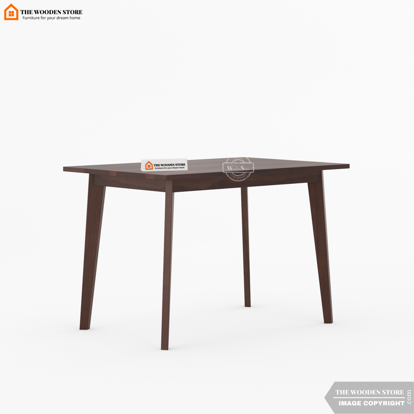Sharon 4 Seater Dining Table Set (Walnut Finish)