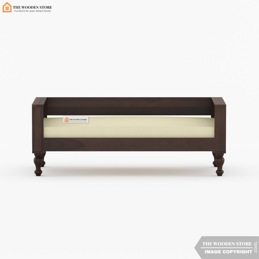 Bunny 3 Seater Wooden Sofa (Walnut Finish)