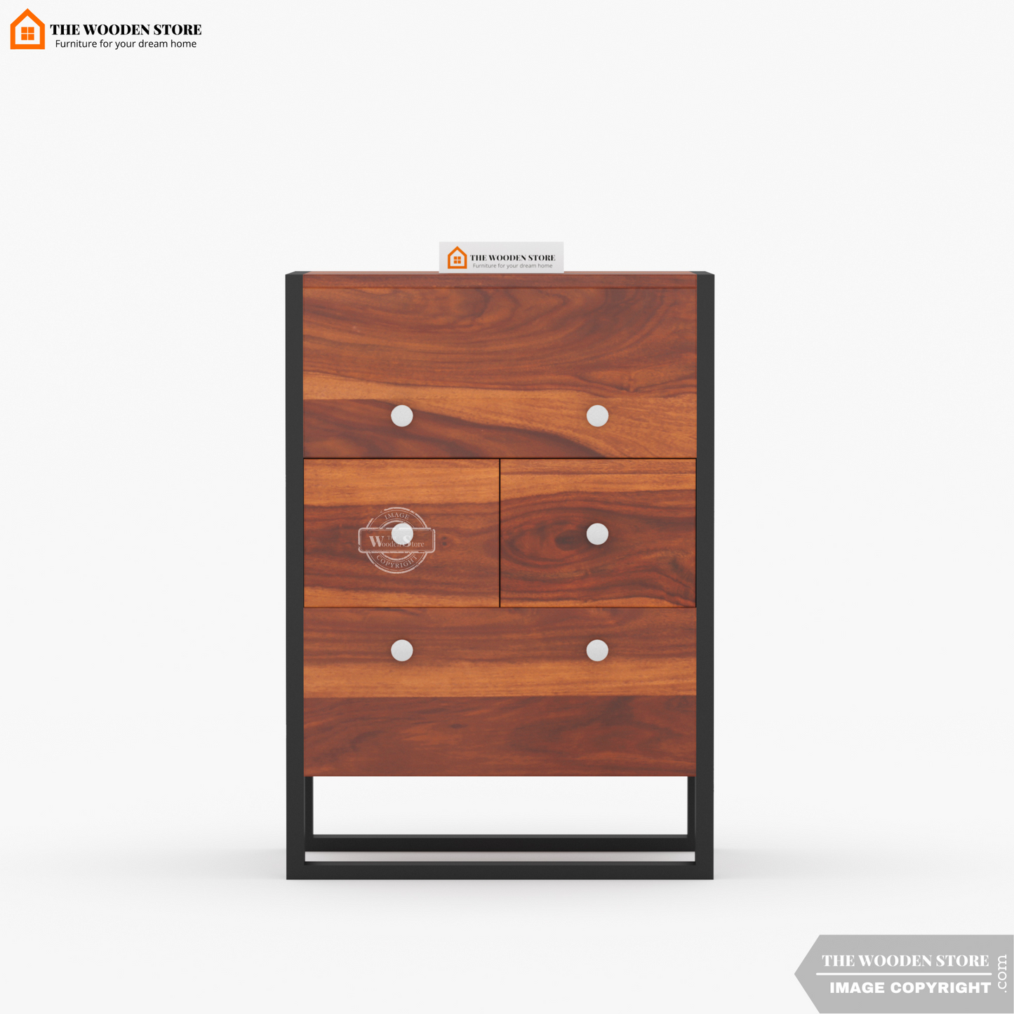 Bolt Bar Cabinet (Honey Finish)