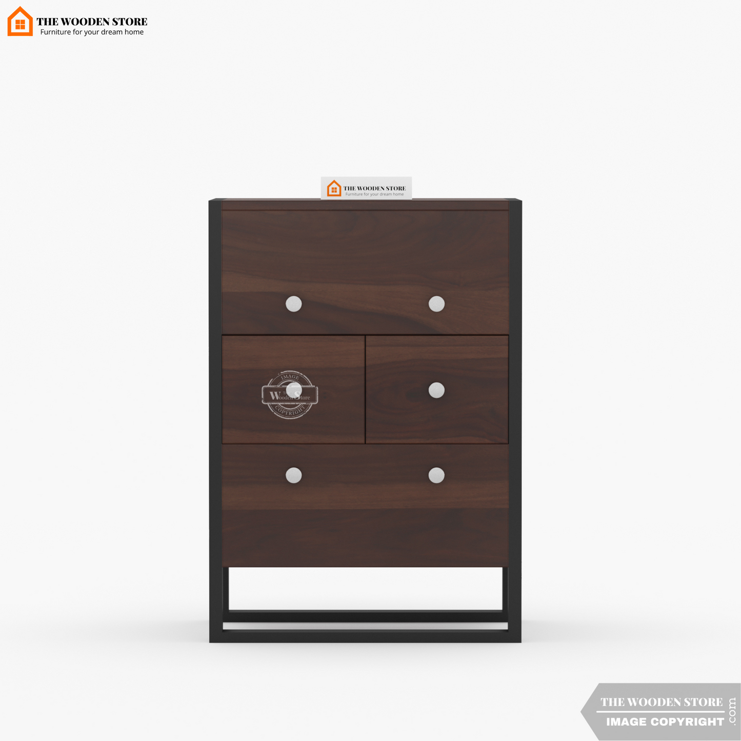 Bolt Bar Cabinet (Walnut Finish)