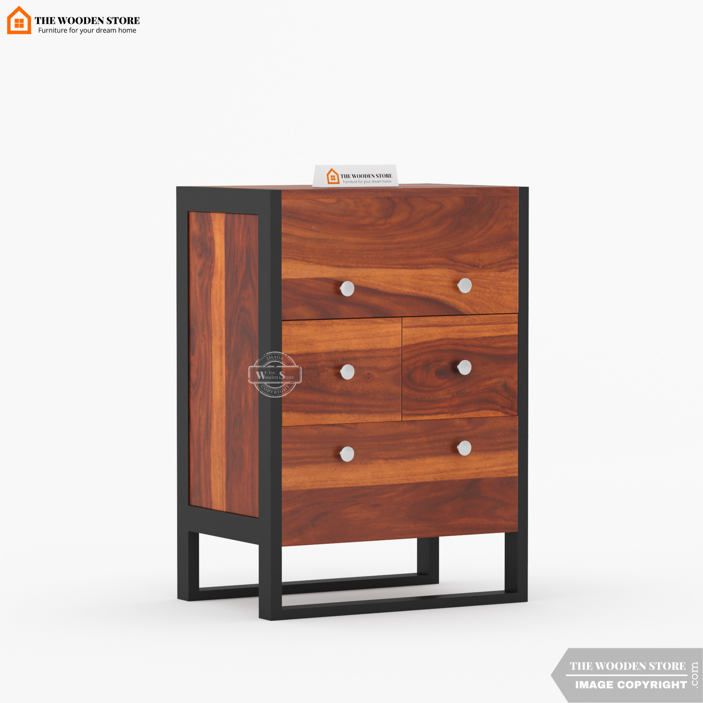 Bolt Bar Cabinet (Honey Finish)