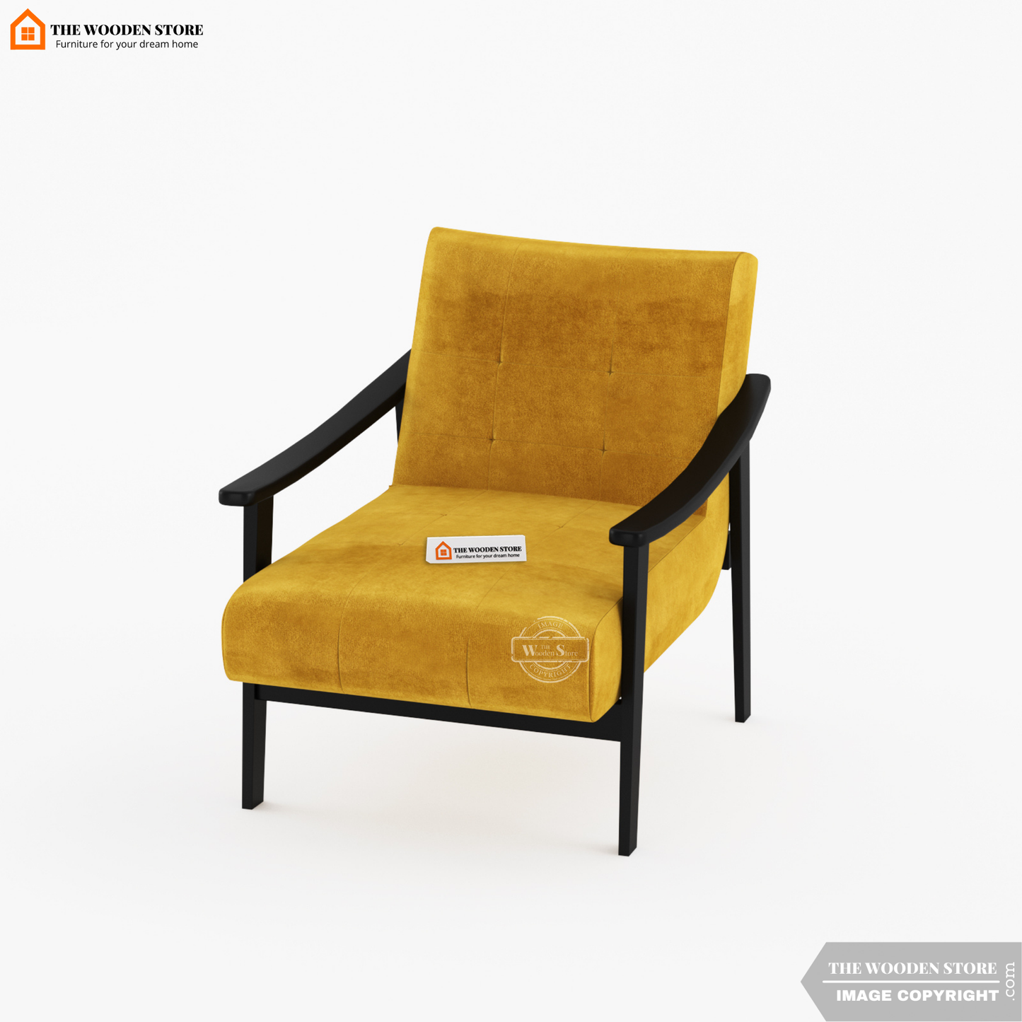 Leston Lounge Chair (Orange Gold)