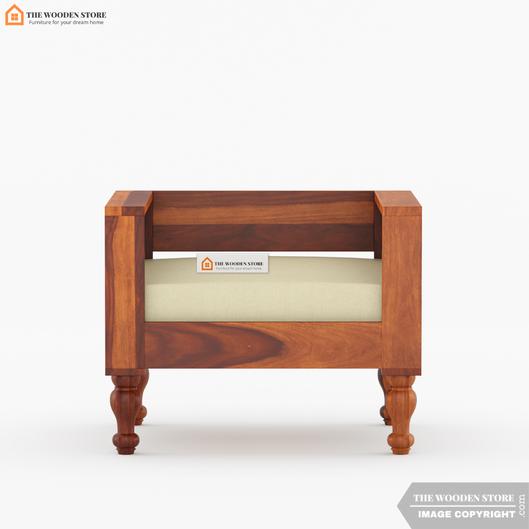 Bunny 1 Seater Wooden Sofa (Honey Finish)