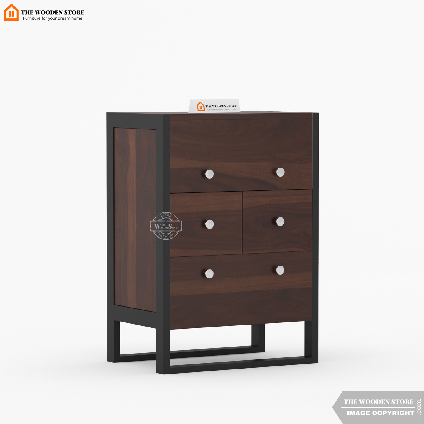 Bolt Bar Cabinet (Walnut Finish)