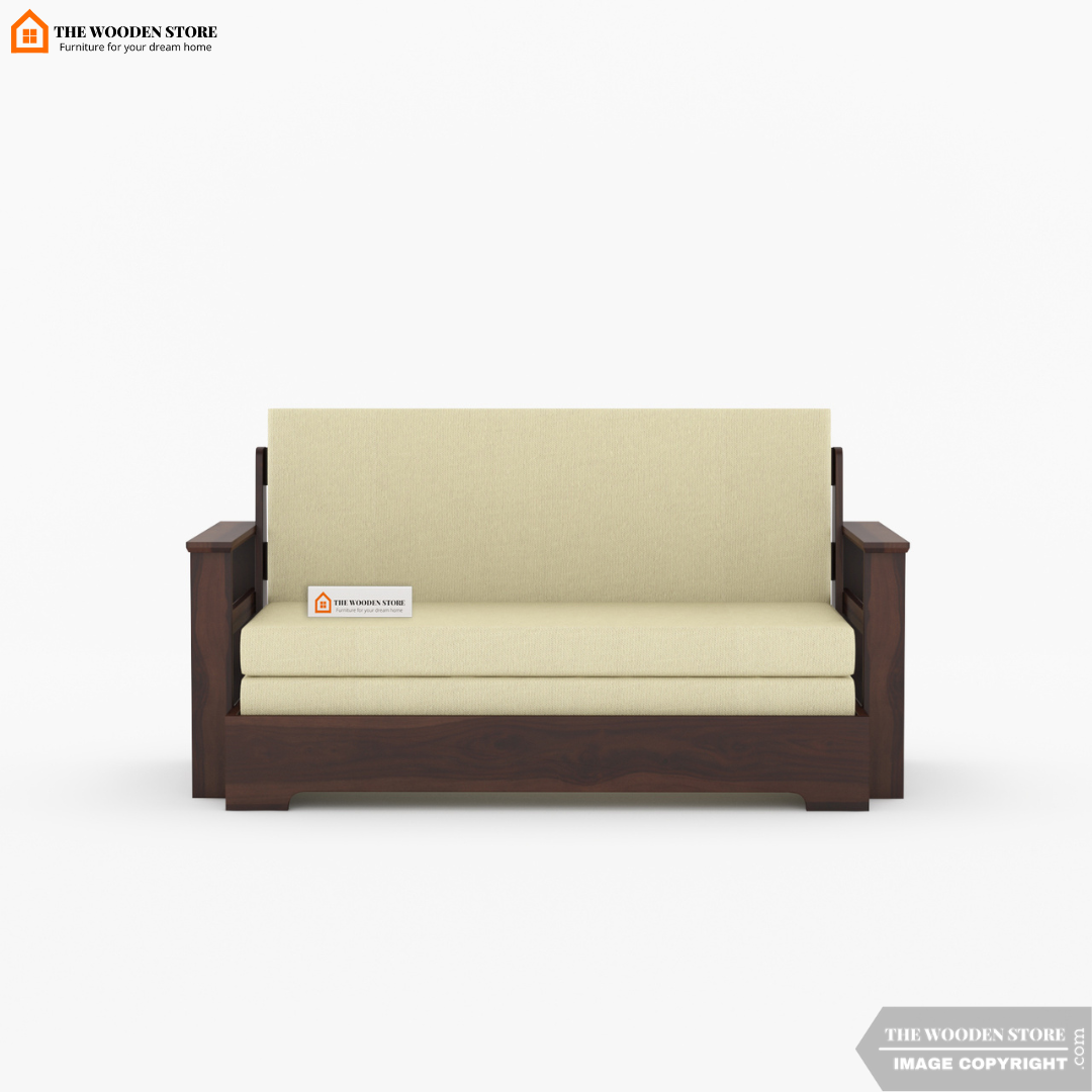 Dell Sofa Cum Bed (King Size, Walnut Finish)