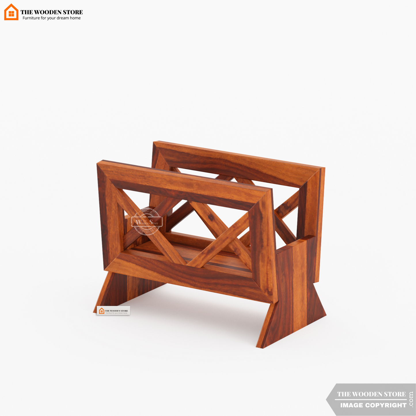 Cole Magazine Rack (Honey Finish)