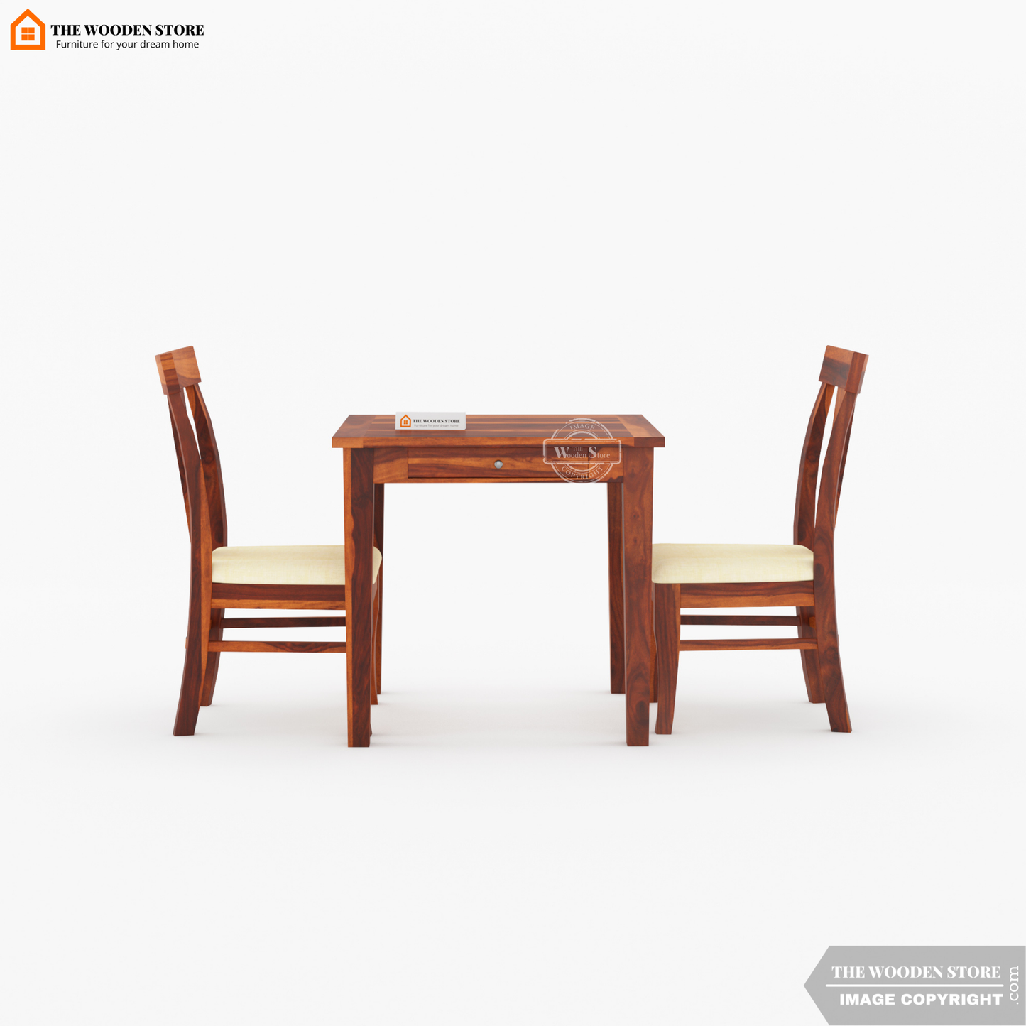 Velma 2 Seater Dining Set (Honey Finish)