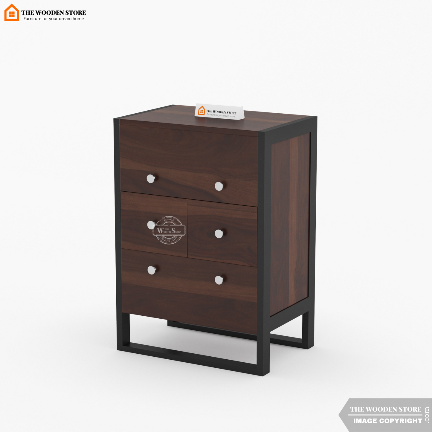 Bolt Bar Cabinet (Walnut Finish)