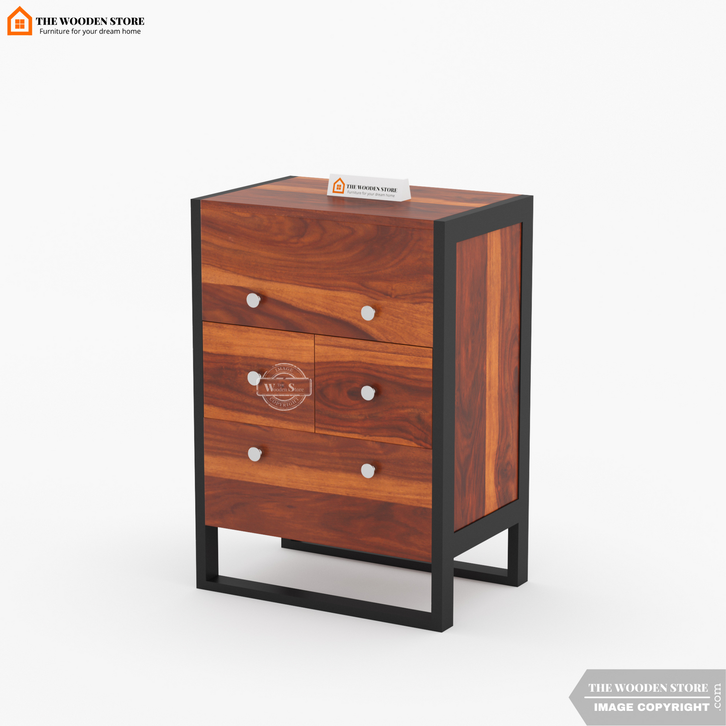 Bolt Bar Cabinet (Honey Finish)