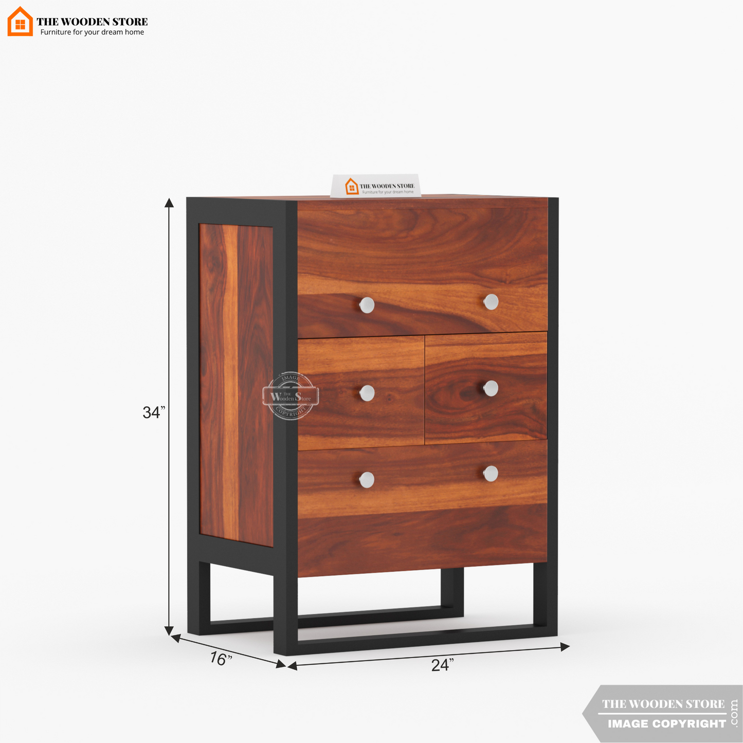 Bolt Bar Cabinet (Honey Finish)