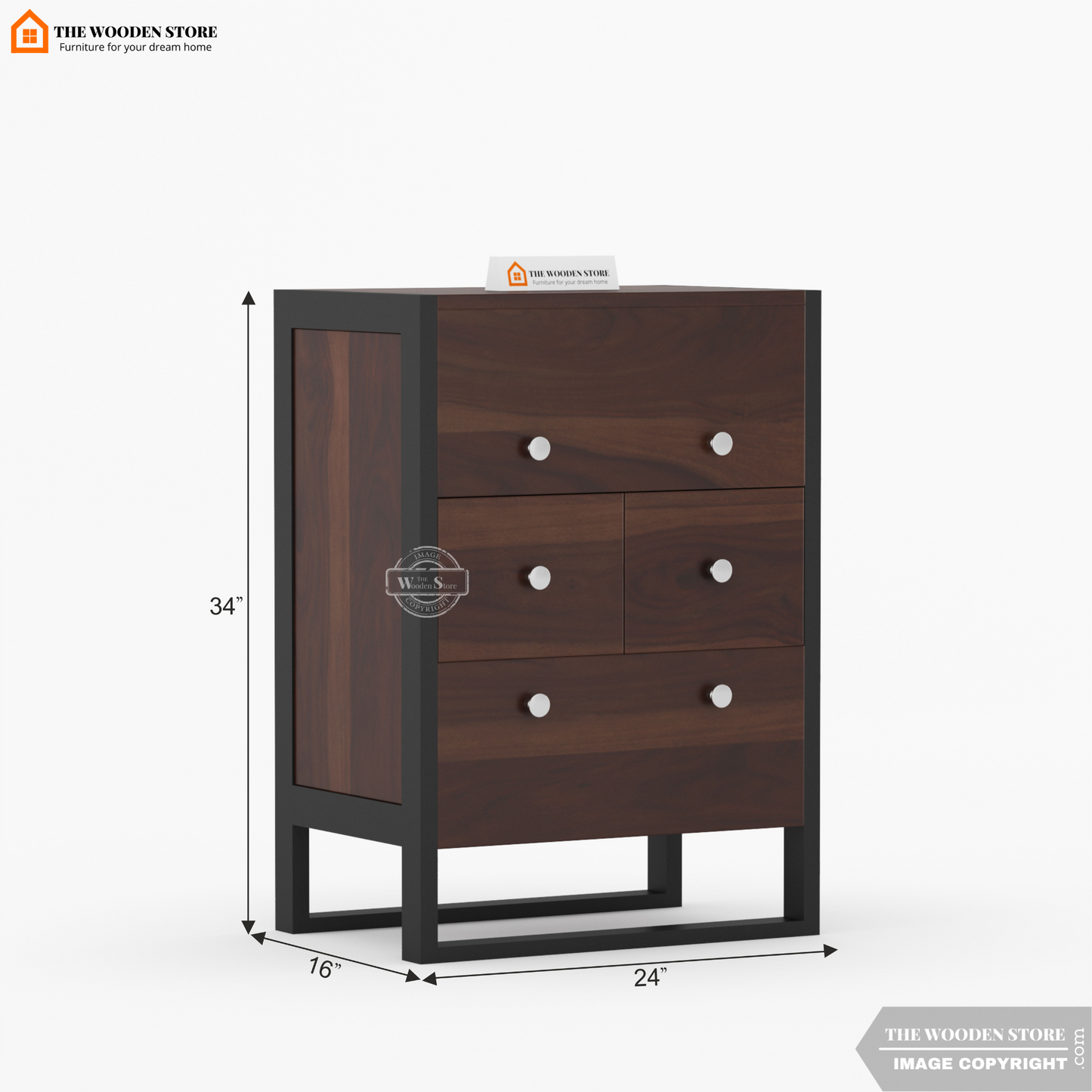 Bolt Bar Cabinet (Walnut Finish)