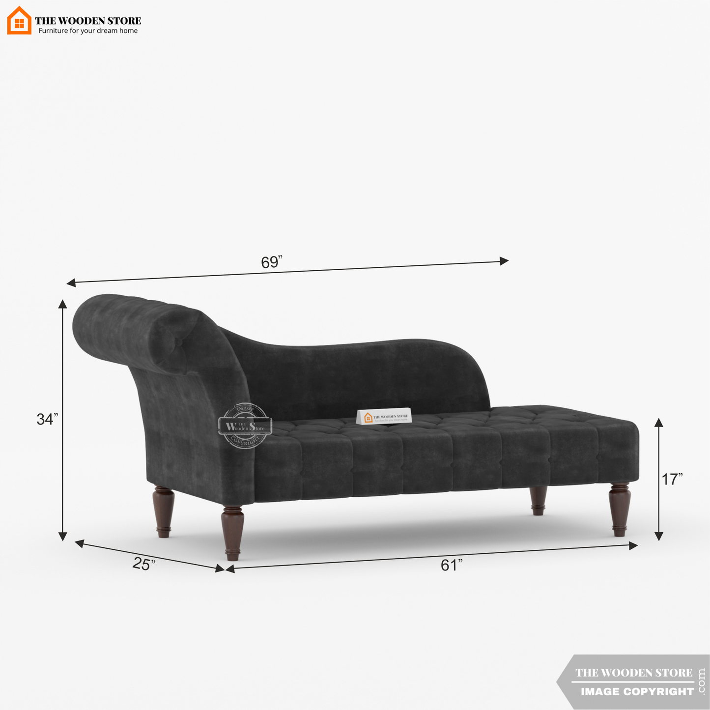 Walters Chaise Lounge (Natural Grey)