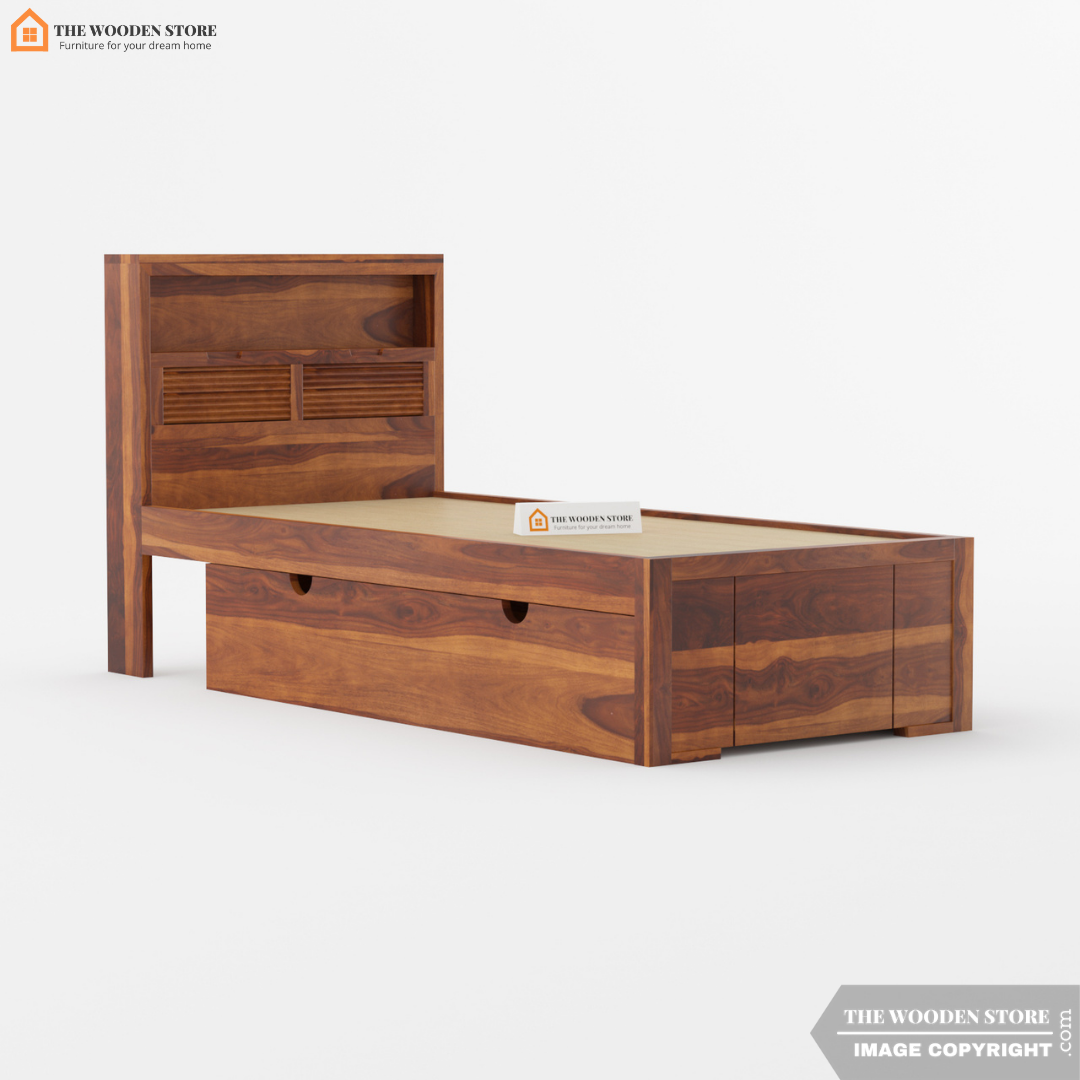 Franklin Single Bed With Storage (Honey Finish)
