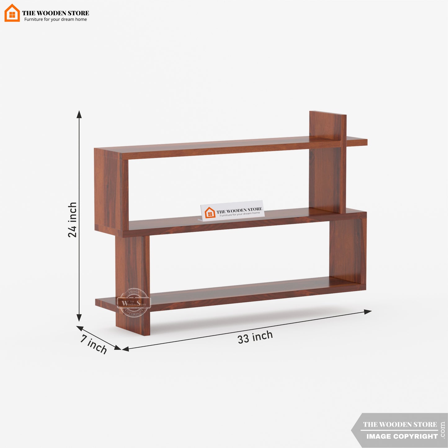 Snoopy Wall Shelf (Walnut Finish)