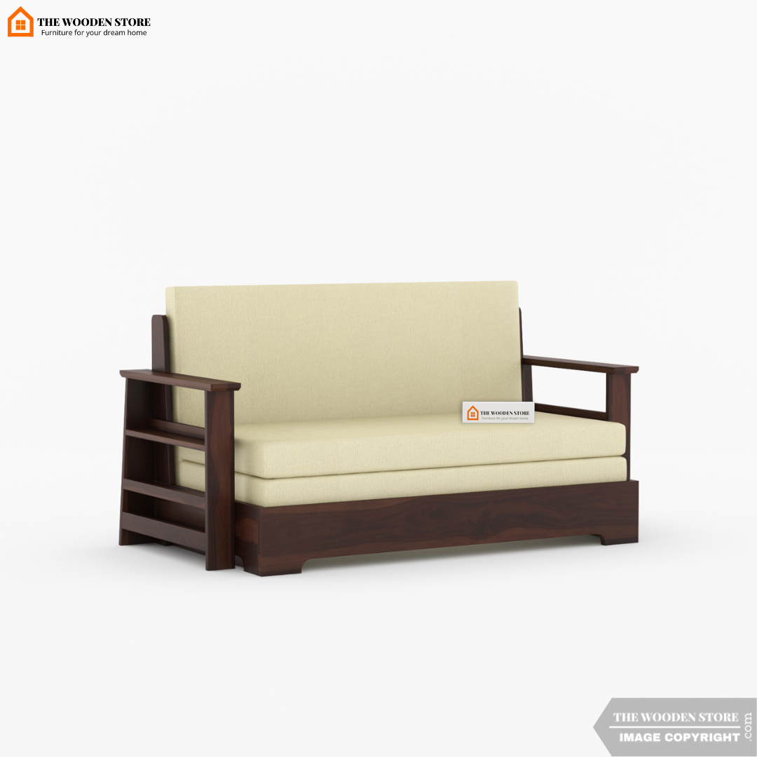 Dell Sofa Cum Bed (King Size, Walnut Finish)