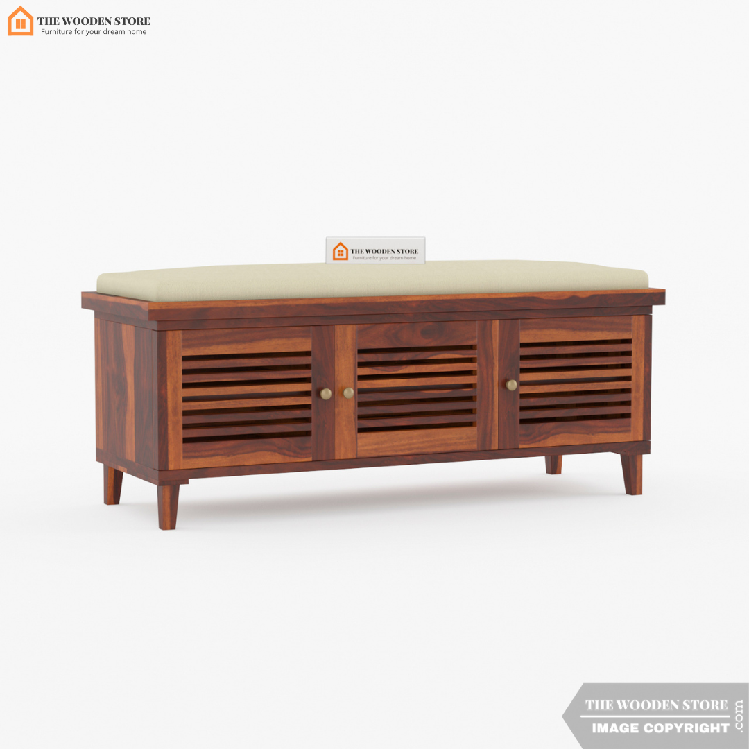 Kaitlyn Shoe Rack (Honey Finish)
