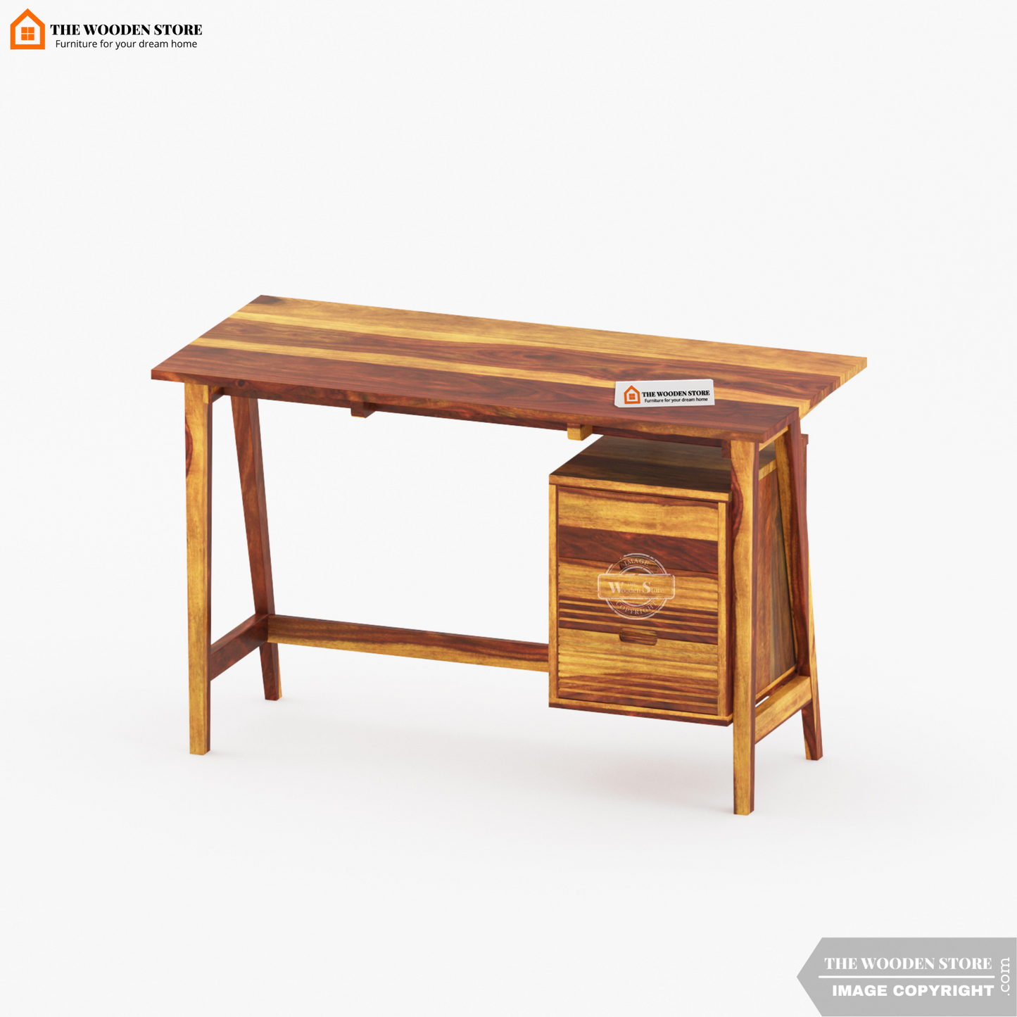 Flavio Study Table (Teak Finish)