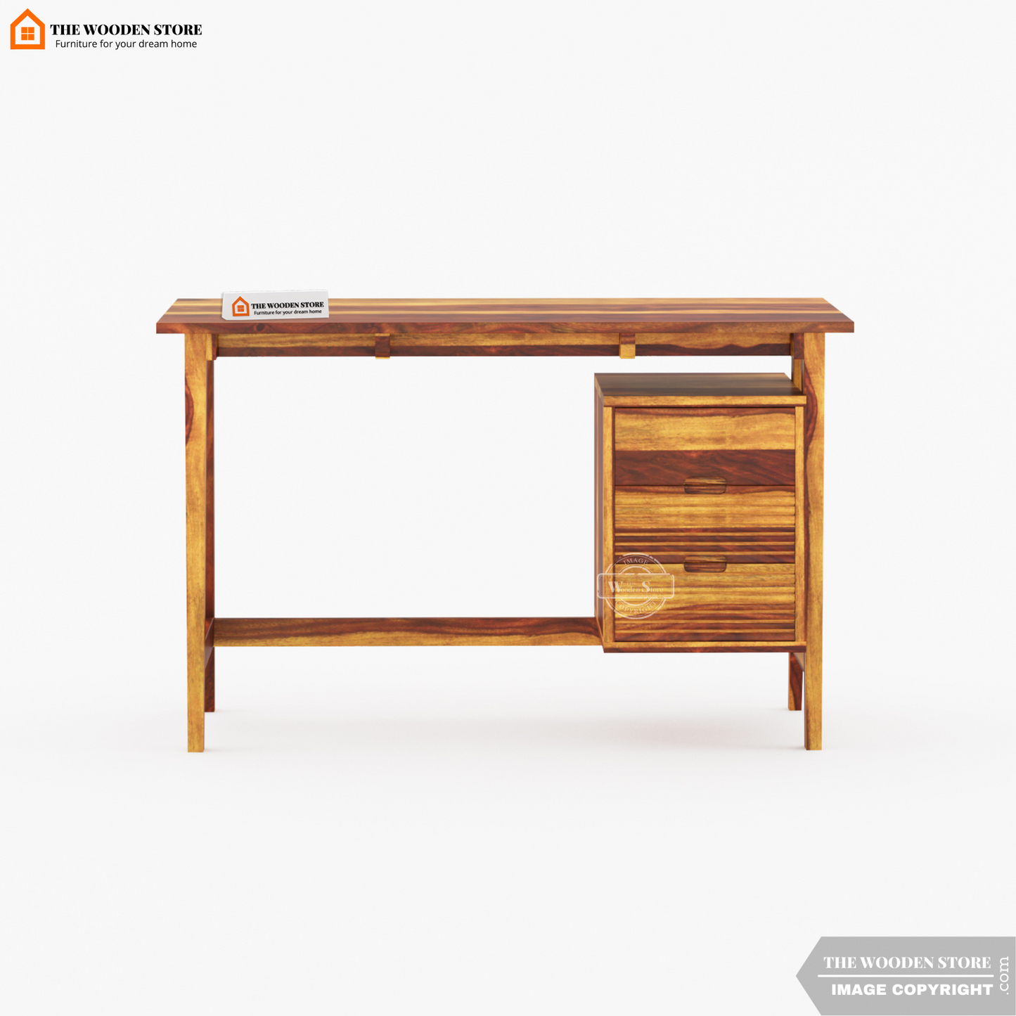 Flavio Study Table (Teak Finish)