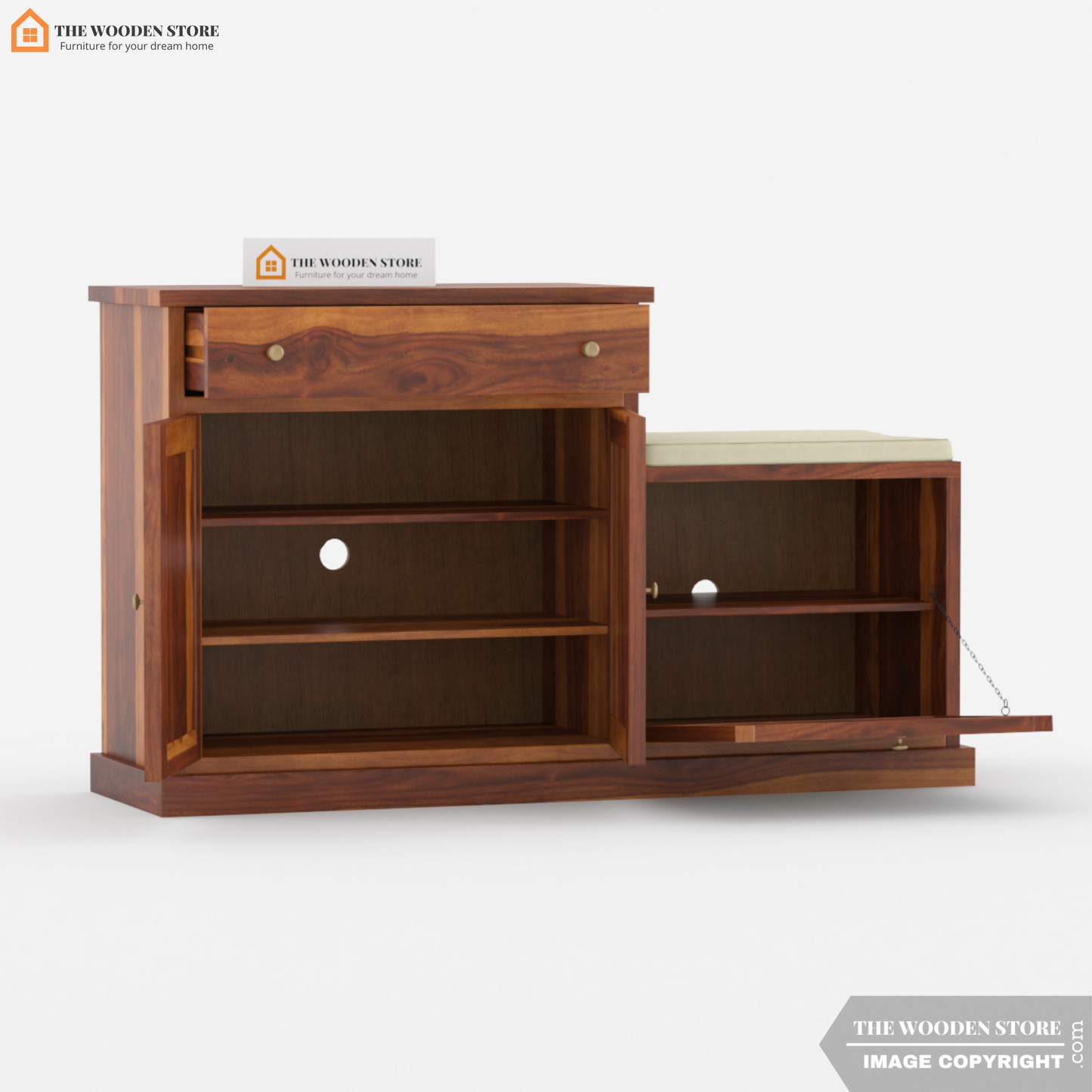 Bunny Shoe Rack (Honey Finish)