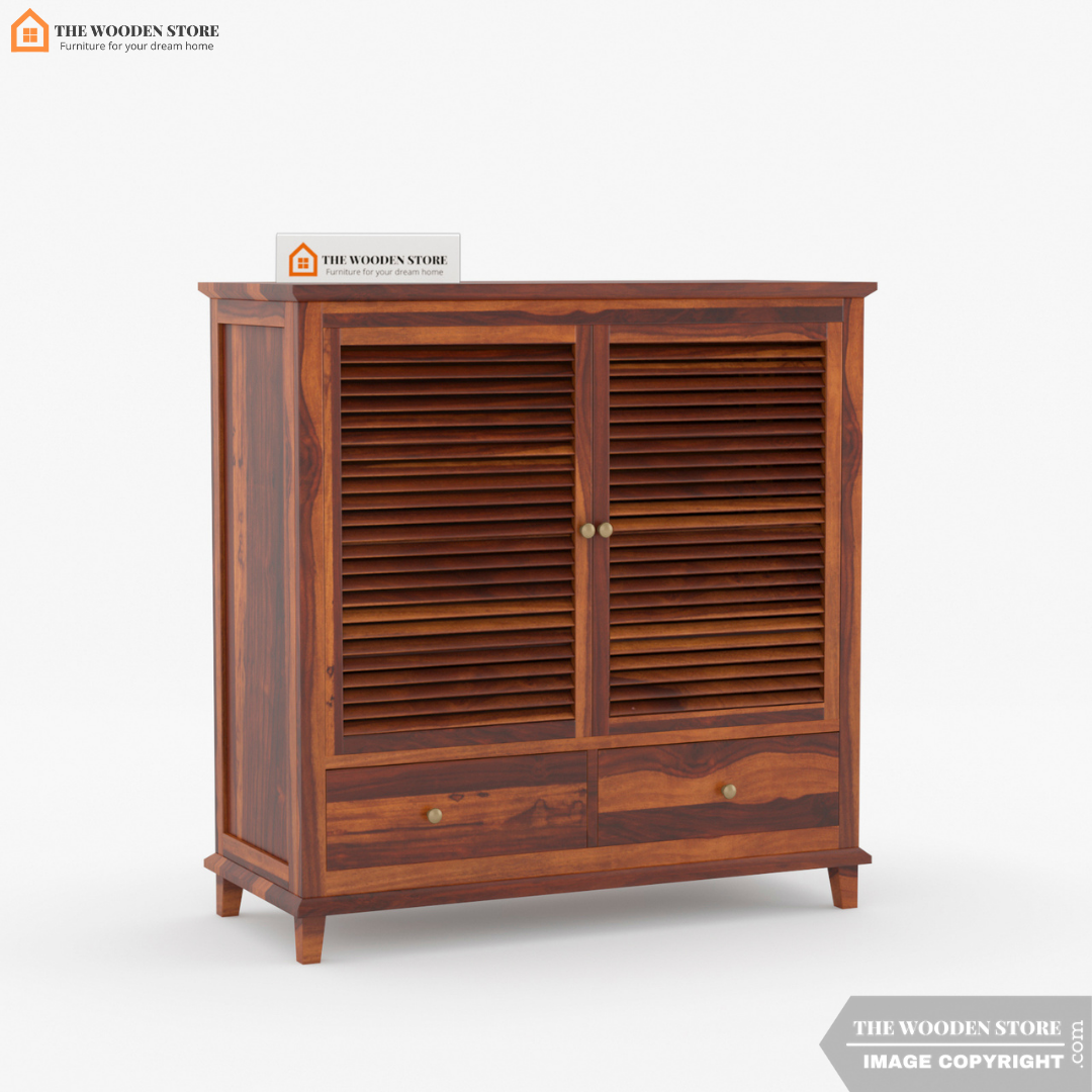 Vento Shoe Rack (Honey Finish)