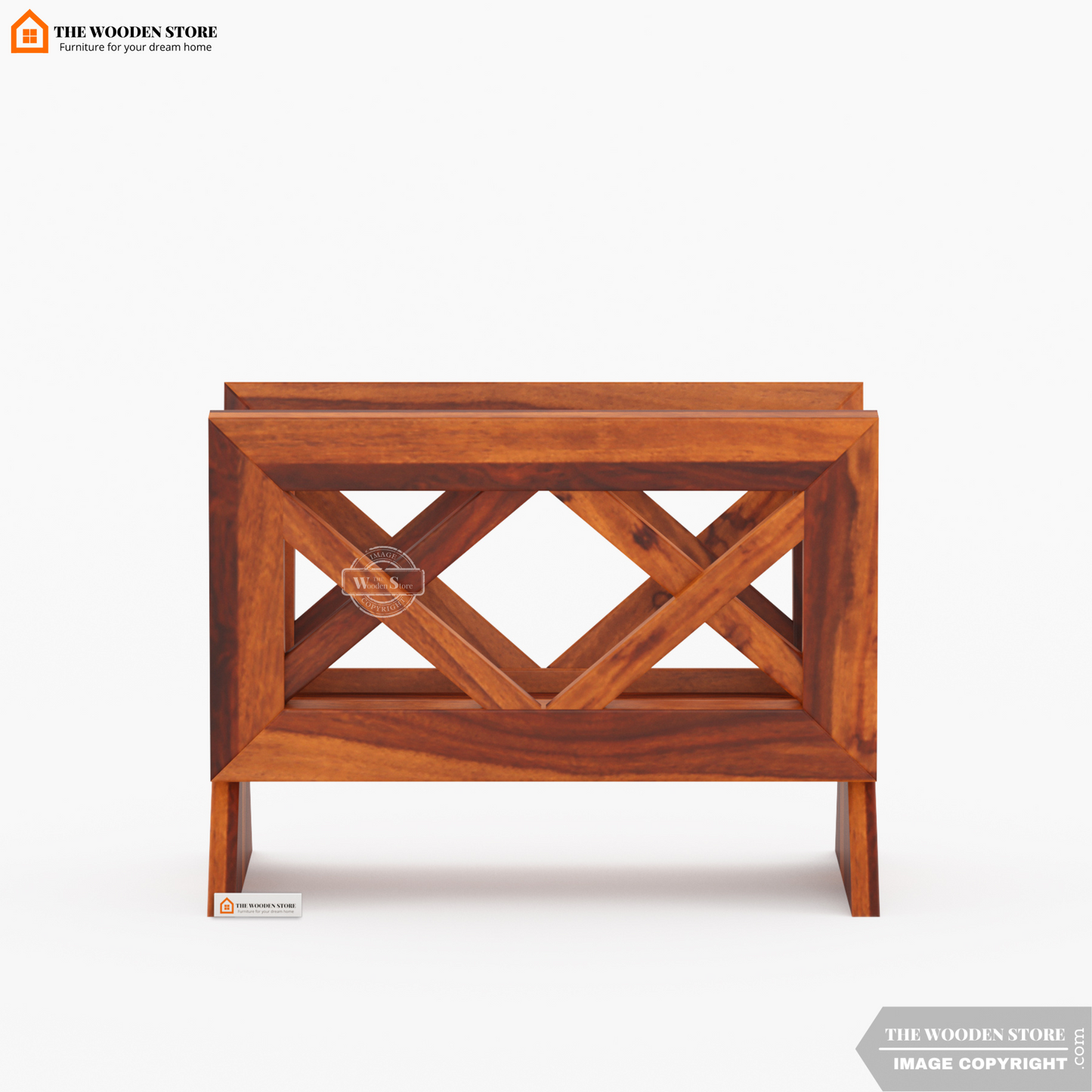 Cole Magazine Rack (Honey Finish)