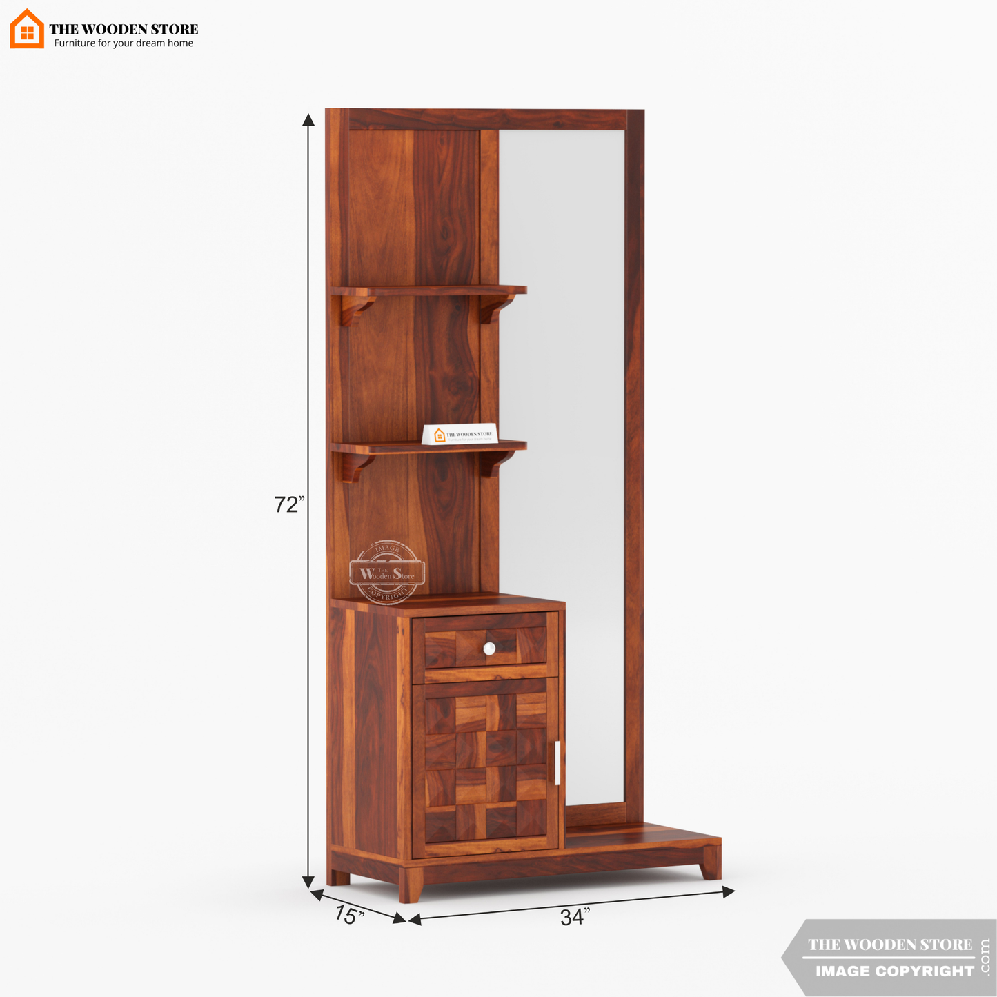 Morris Dressing Table (Honey Finish)