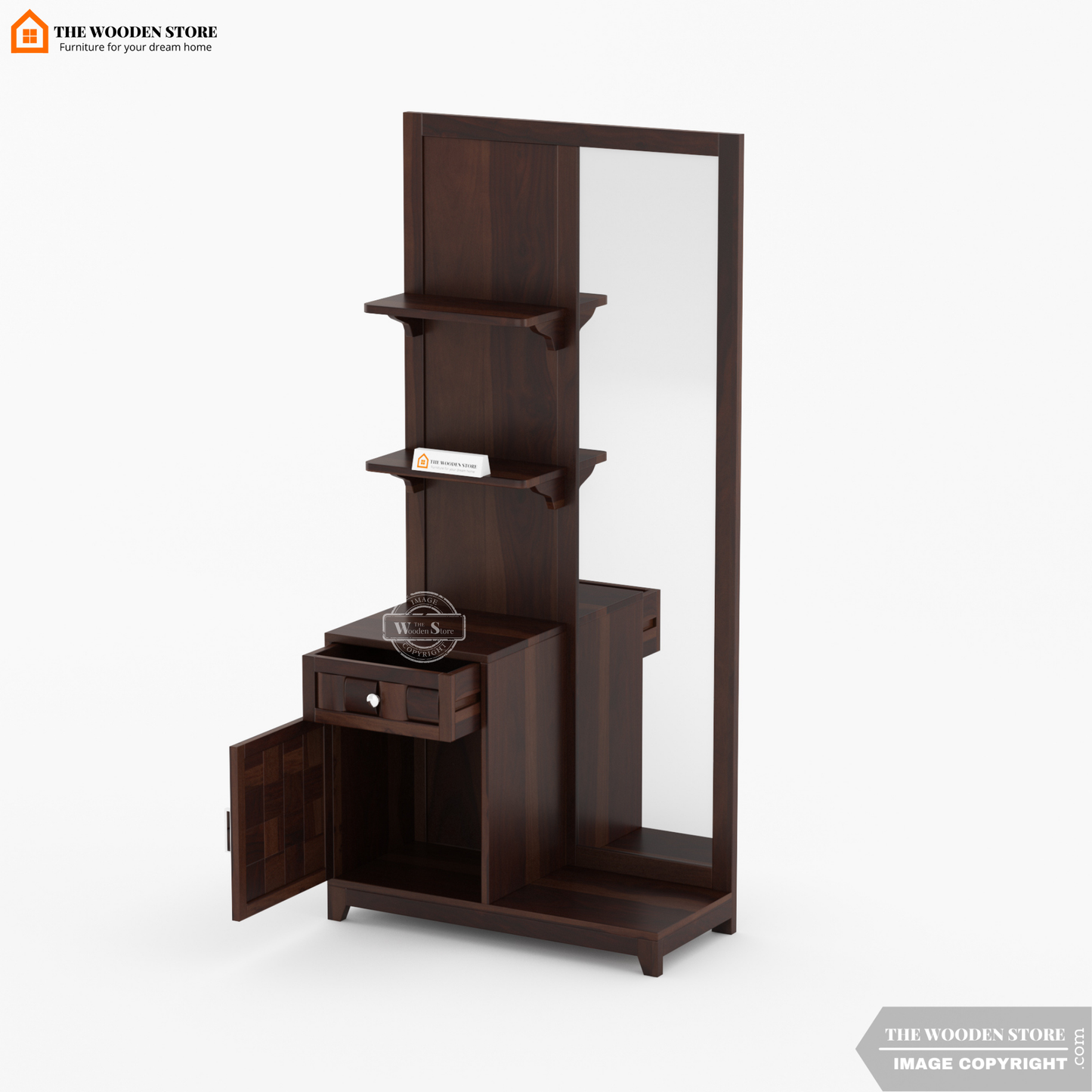 Woodwave Dressing Table (Walnut Finish)