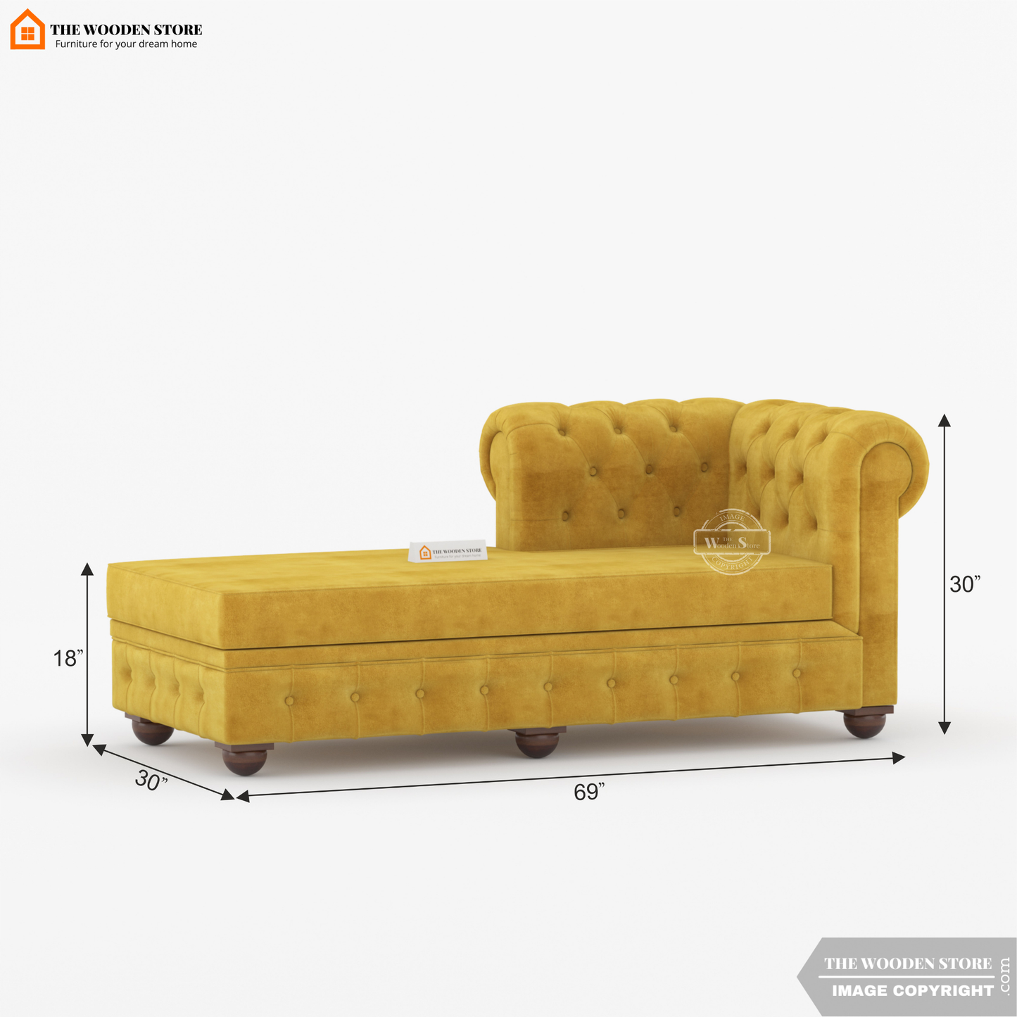 Ronin Chaise Lounge (Orange Gold)
