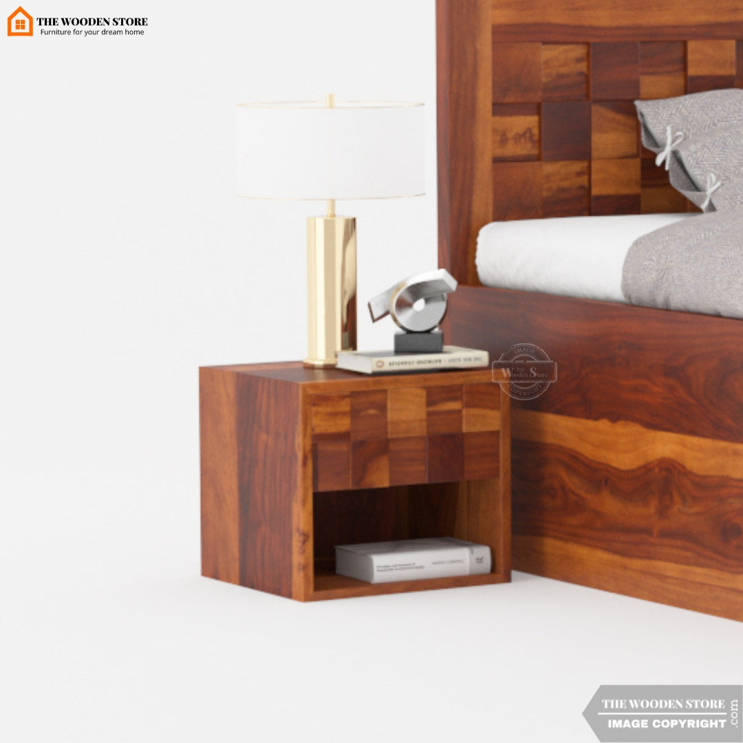 Trevor Bedside Table (Honey Finish)