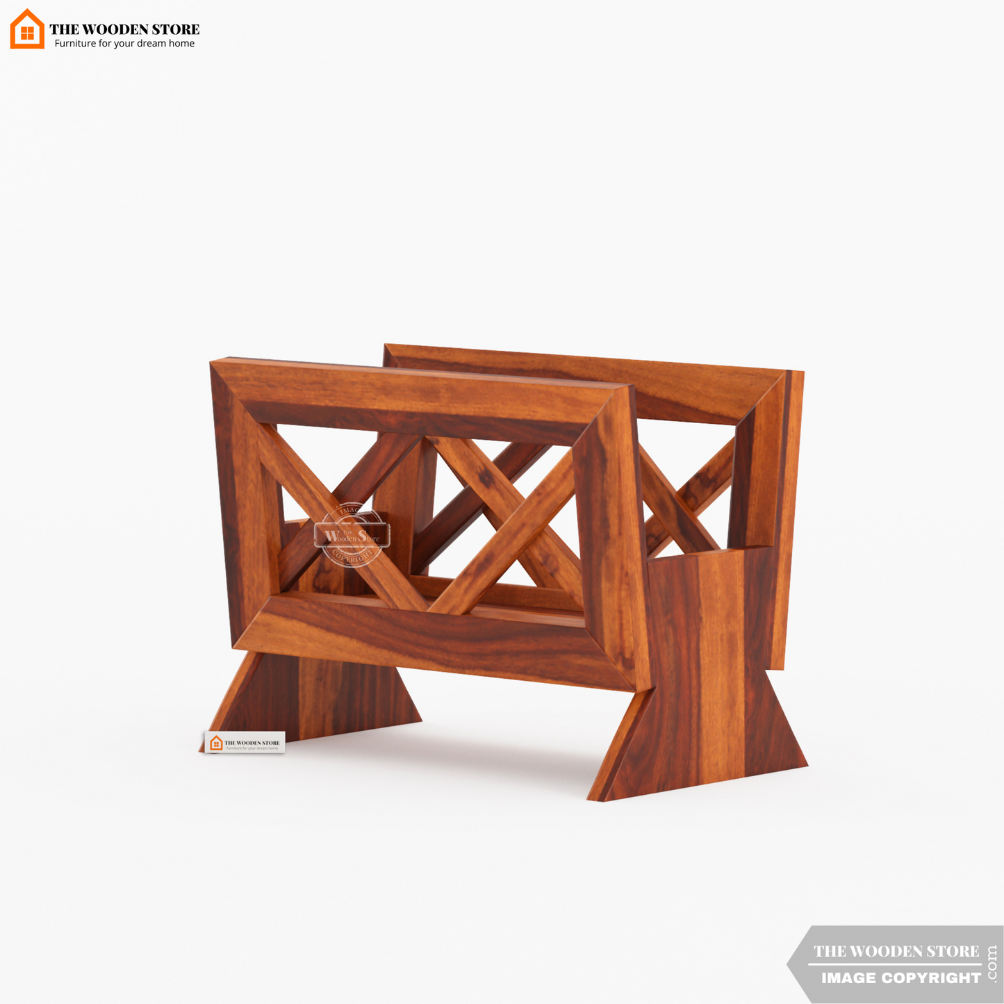Cole Magazine Rack (Honey Finish)