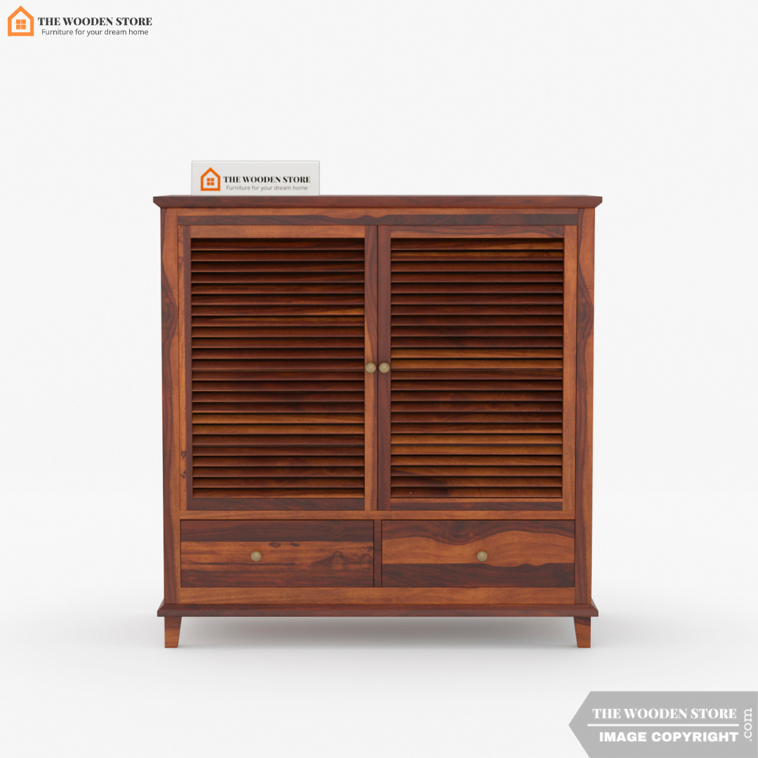 Vento Shoe Rack (Honey Finish)