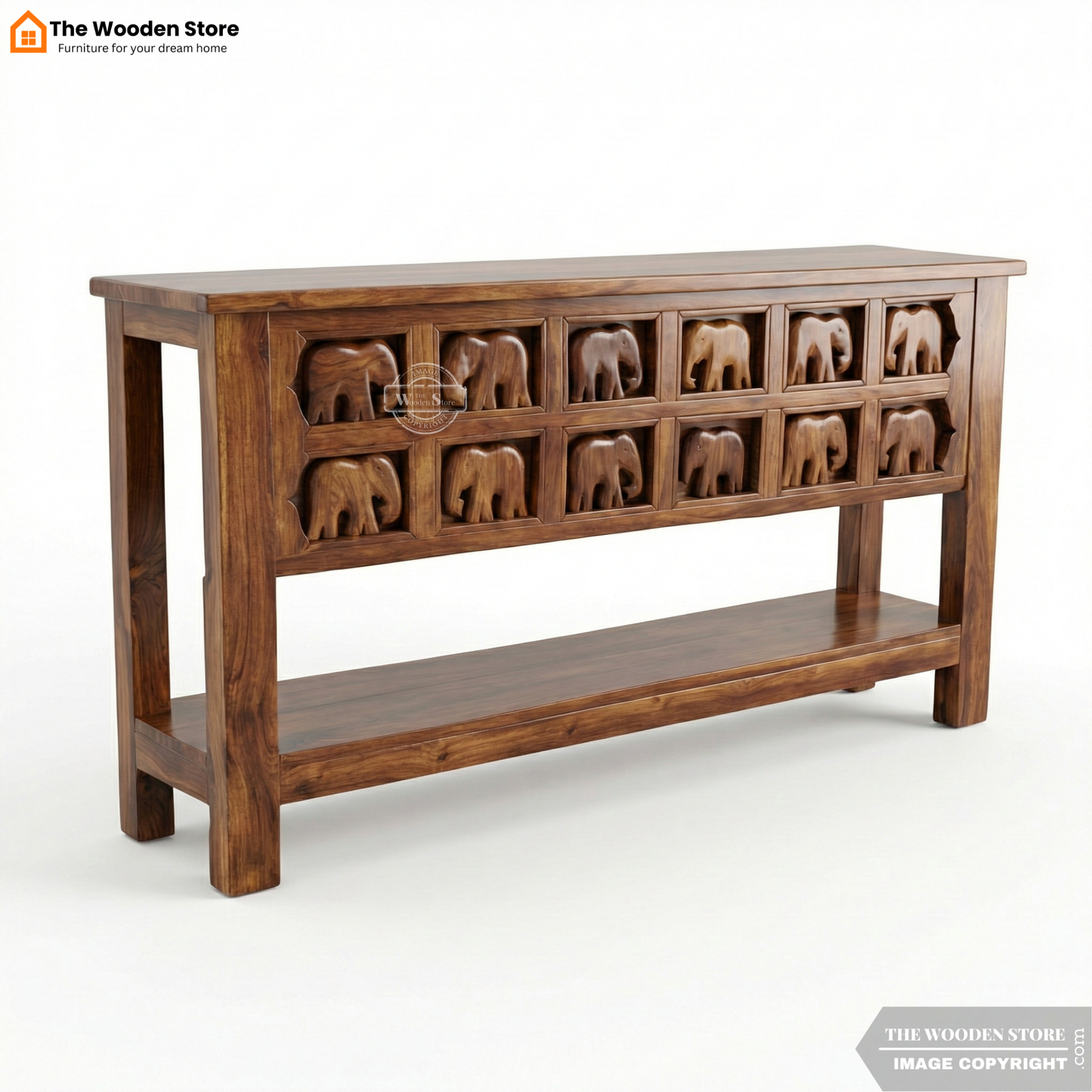 Tusk Console Table (Honey Finish)