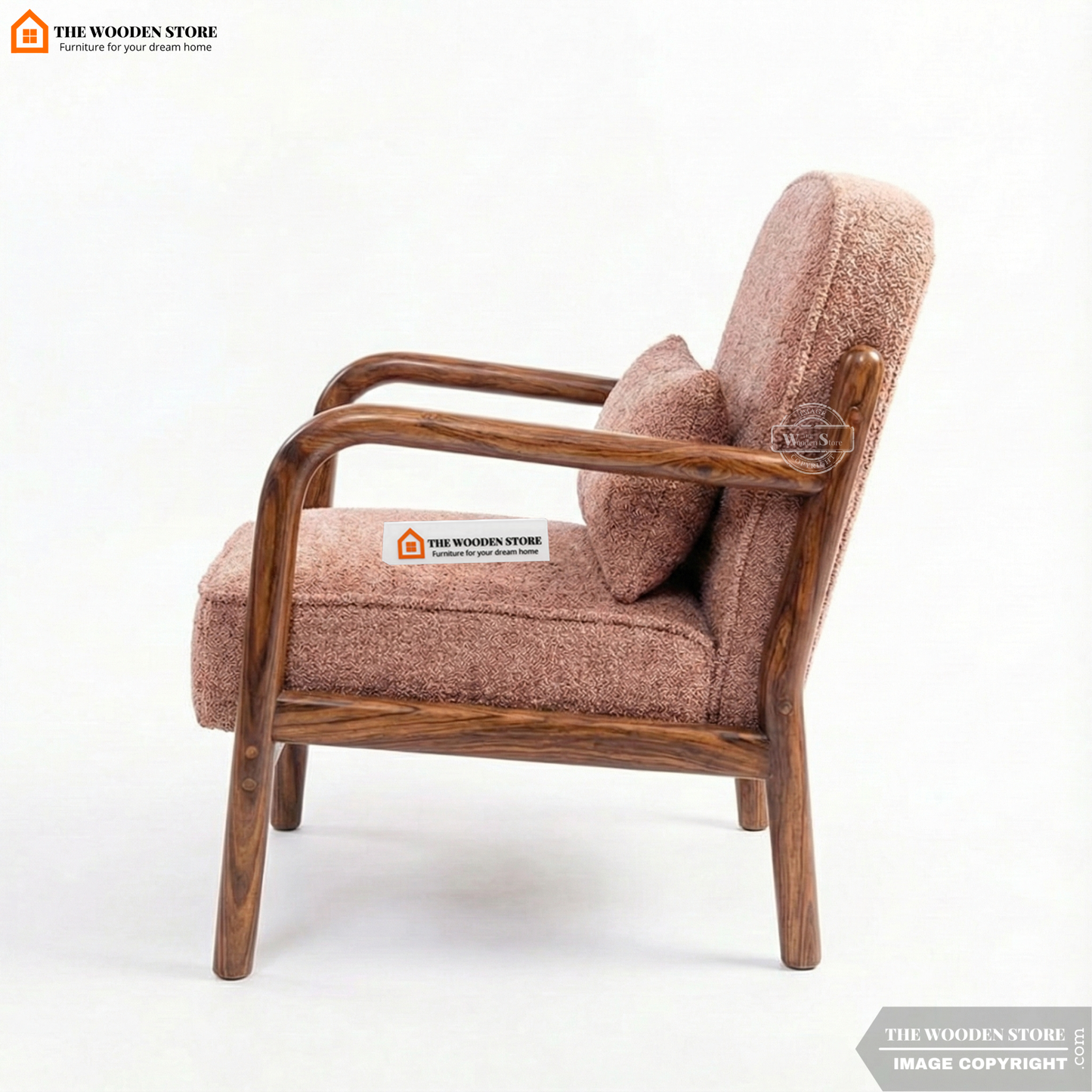 Denora Arm Dining Chair (Honey Finish)