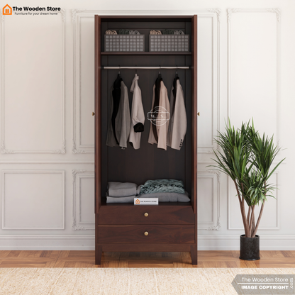 Gaytes 2 Door Multi-Utility Wardrobe (Walnut Finish)