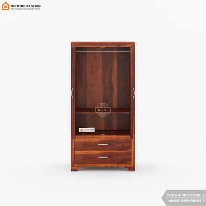 Griffin 3 Door Multi-Utility Wardrobe (Honey Finish)