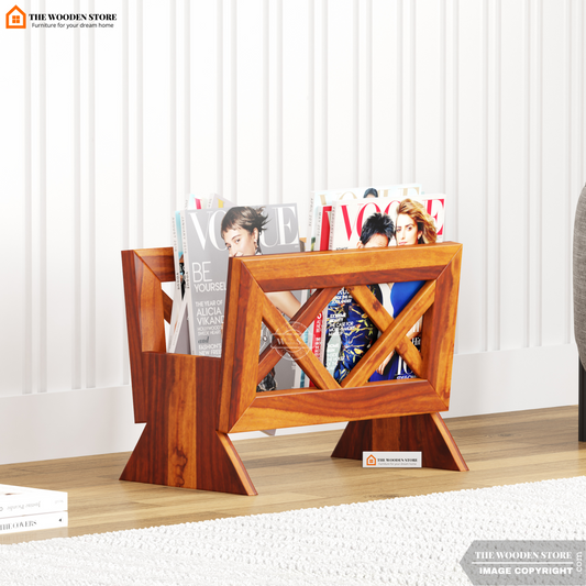 Cole Magazine Rack (Honey Finish)