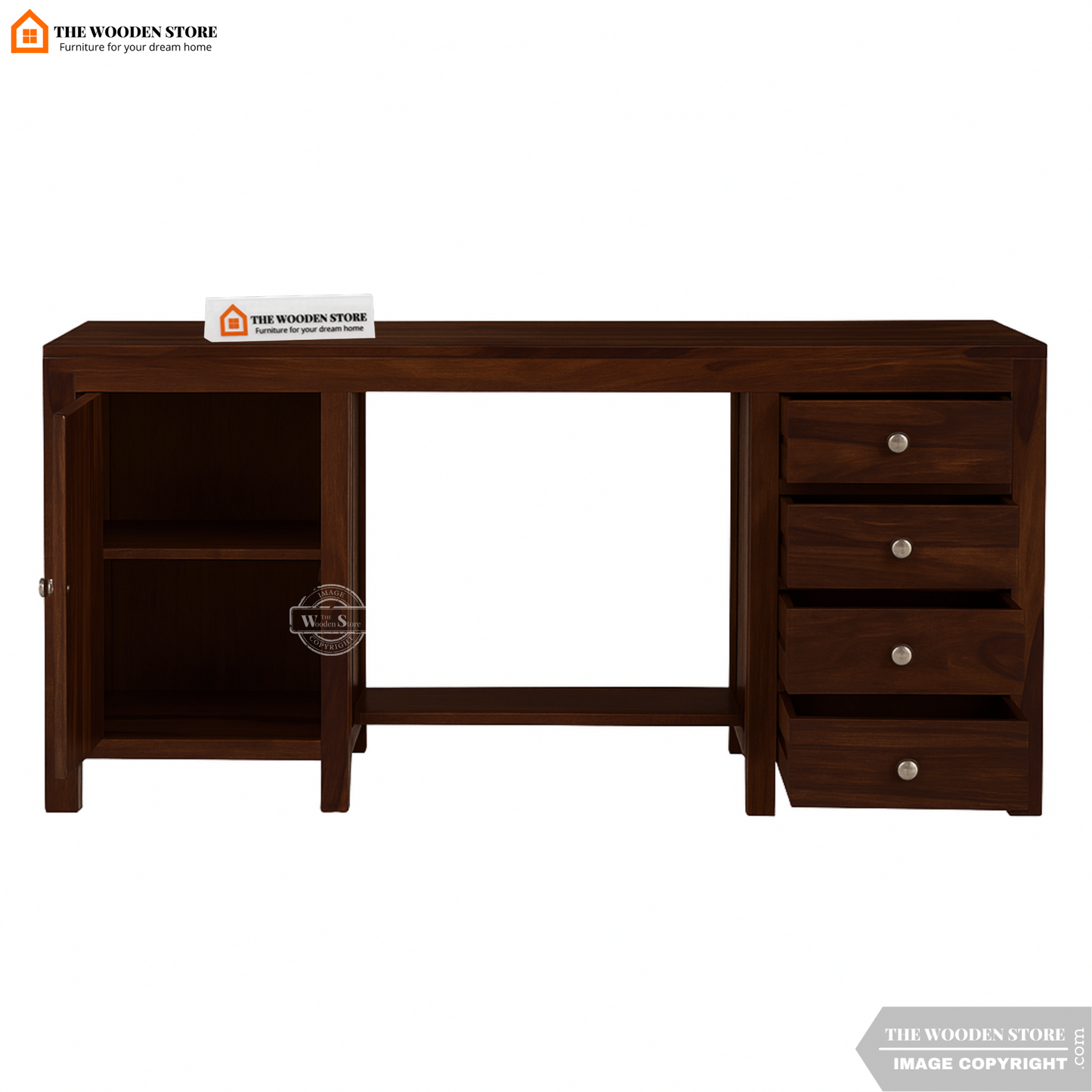 Brooklyn Study Table (Walnut Finish)