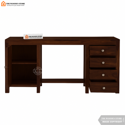Brooklyn Study Table (Walnut Finish)