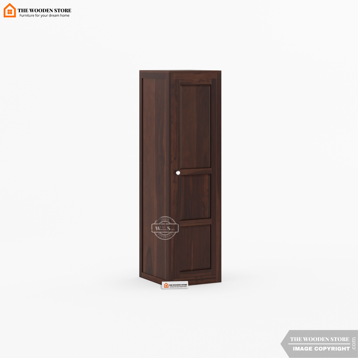 Oliver 3 Door Multi-Utility Wardrobe (Walnut Finish)