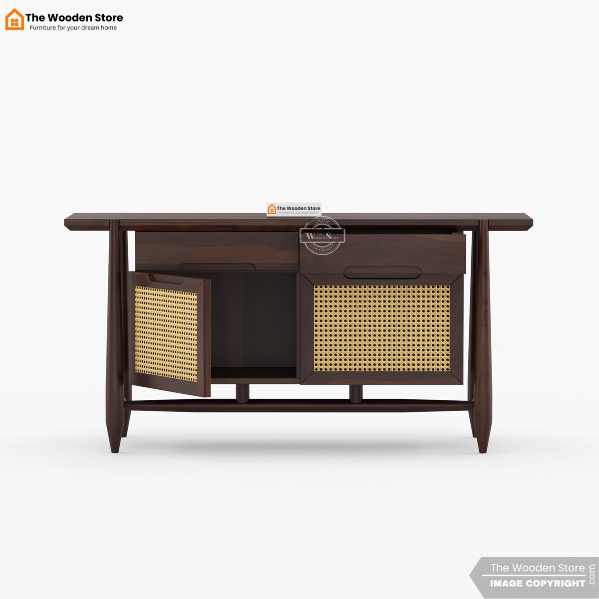 Ellis Cabinet and Sideboard (Walnut Finish)