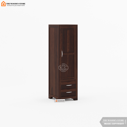 Griffin 1 Door Multi-Utility Wardrobe (Walnut Finish)