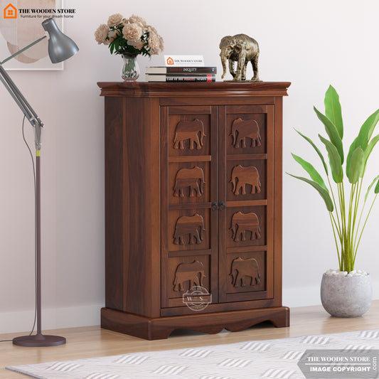 Tusk Small Cabinet and Sideboard (Walnut Finish)